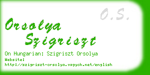 orsolya szigriszt business card